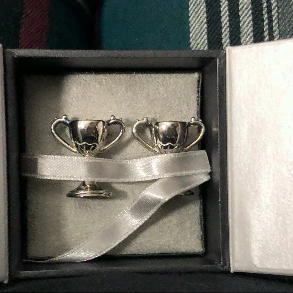 Sterling Silver 925 Trophy Loving Cups Cuff-Links by Ravi Ratan Grad Gift? NEW